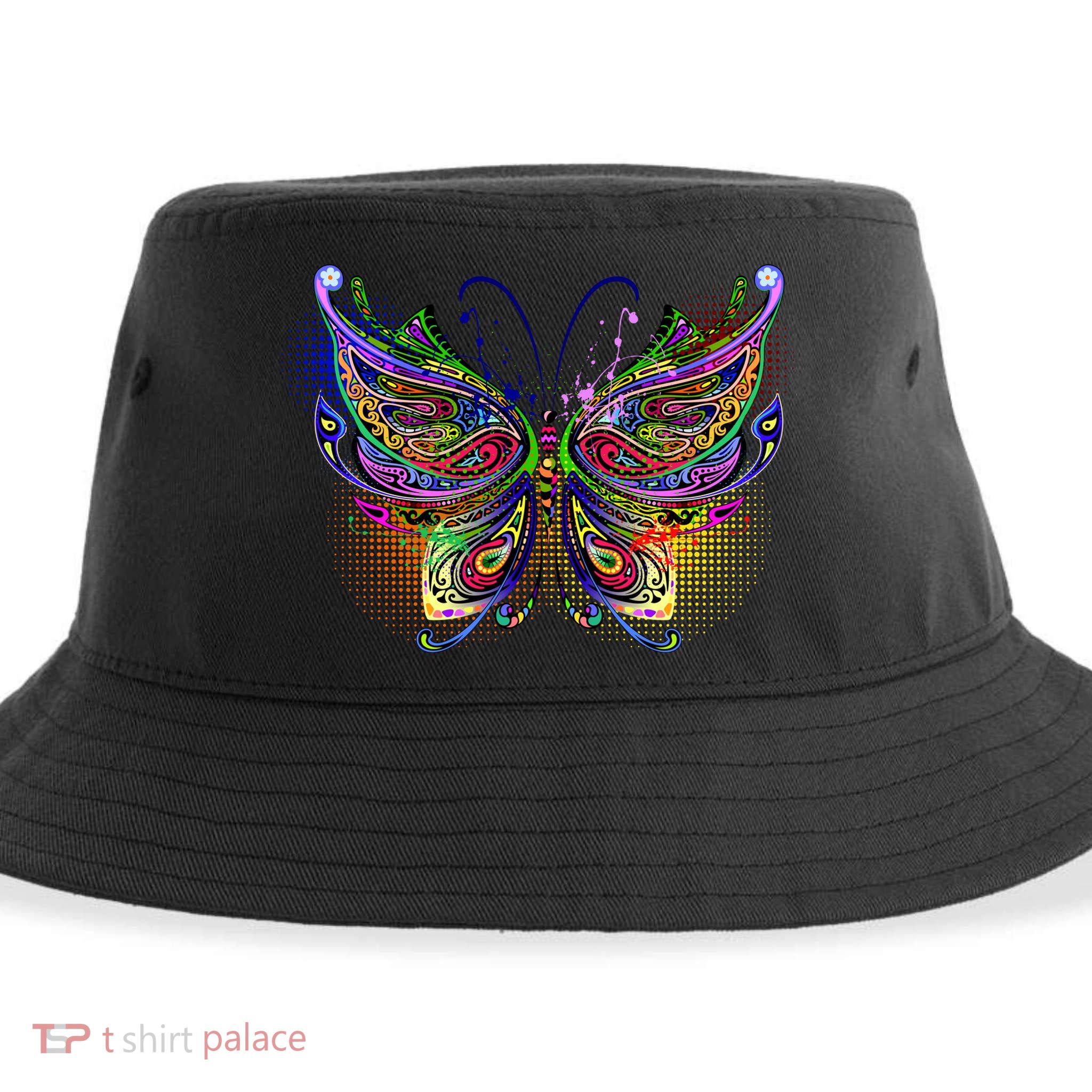 Trippy Variegated Butterfly Sustainable Bucket Hat