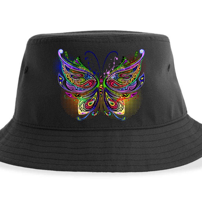 Trippy Variegated Butterfly Sustainable Bucket Hat