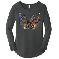 Trippy Variegated Butterfly Women's Perfect Tri Tunic Long Sleeve Shirt