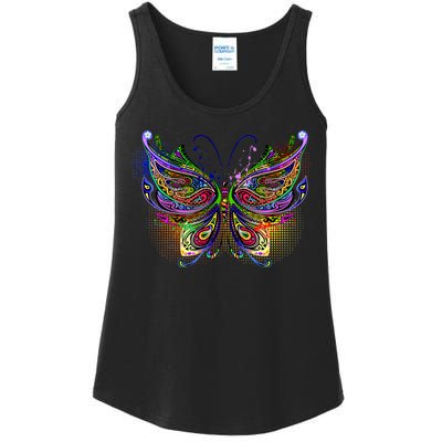 Trippy Variegated Butterfly Ladies Essential Tank