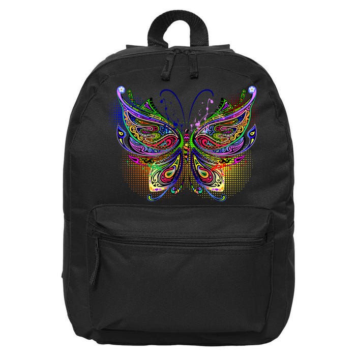 Trippy Variegated Butterfly 16 in Basic Backpack