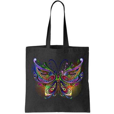 Trippy Variegated Butterfly Tote Bag