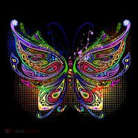 Trippy Variegated Butterfly Magnet