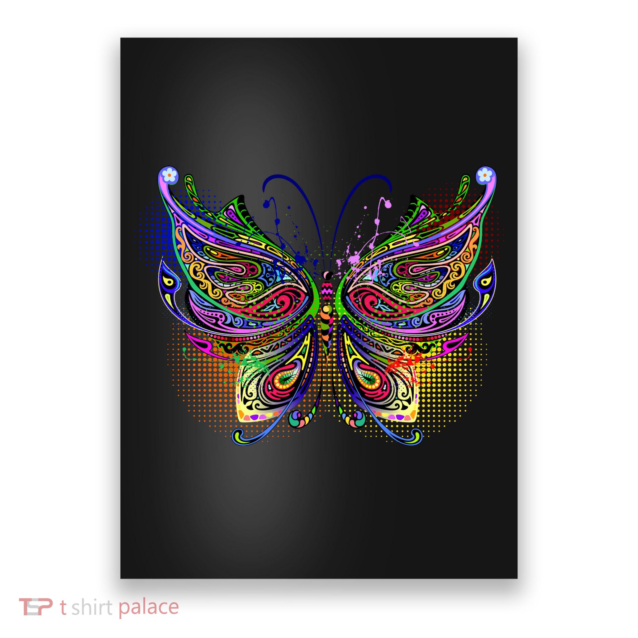 Trippy Variegated Butterfly Poster