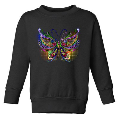 Trippy Variegated Butterfly Toddler Sweatshirt
