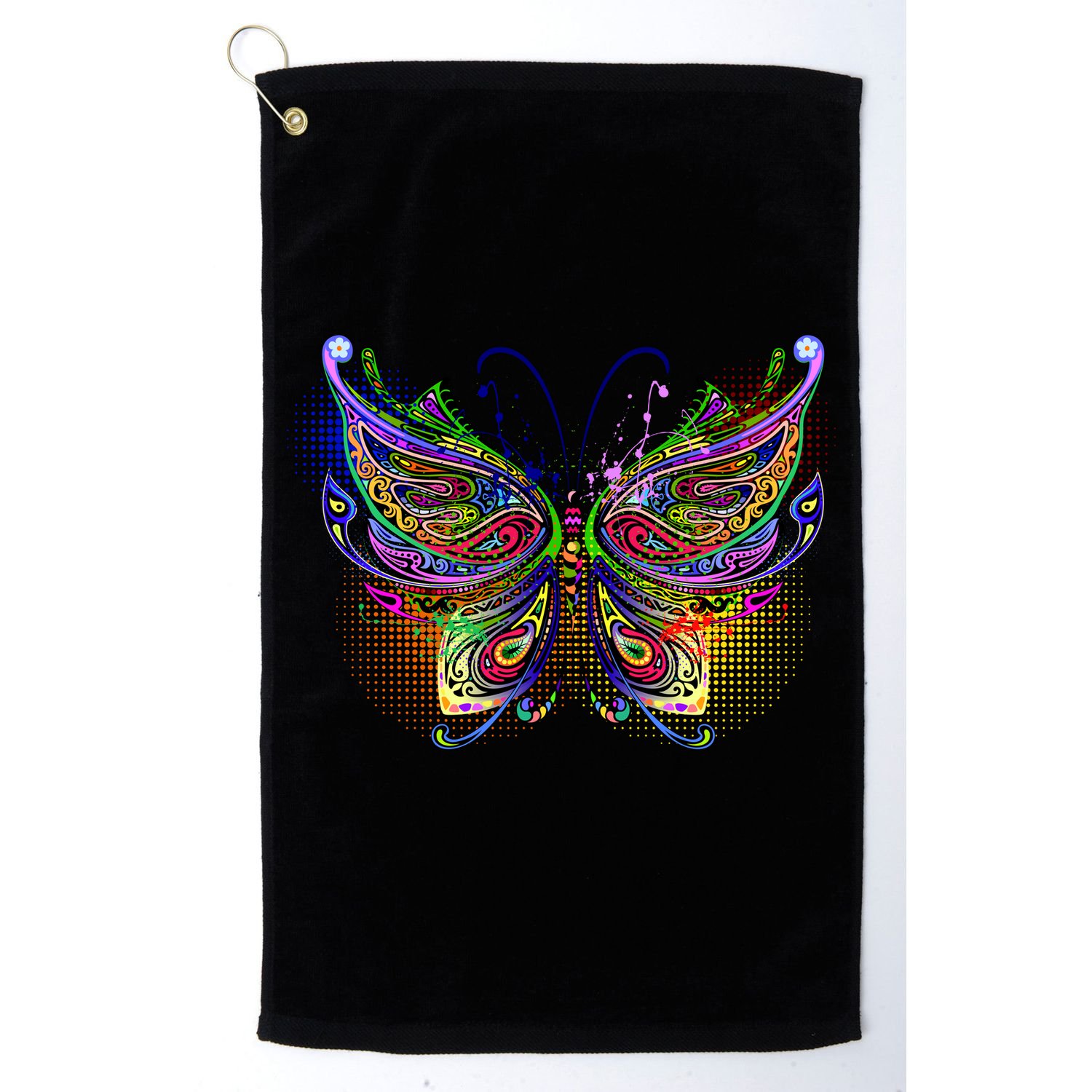 Trippy Variegated Butterfly Golf Towel