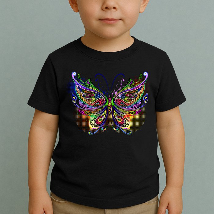 Trippy Variegated Butterfly Toddler T-Shirt