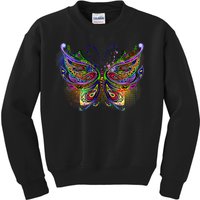 Trippy Variegated Butterfly Kids Sweatshirt