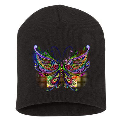 Trippy Variegated Butterfly Short Acrylic Beanie