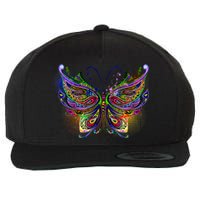 Trippy Variegated Butterfly Wool Snapback Cap