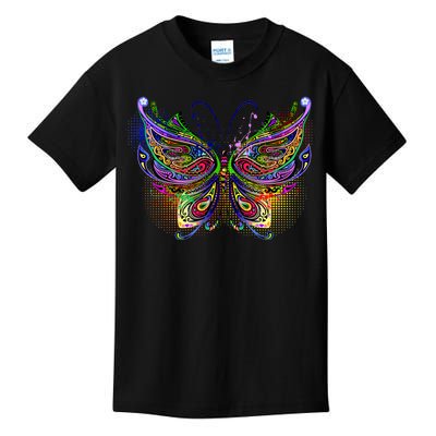 Trippy Variegated Butterfly Kids T-Shirt