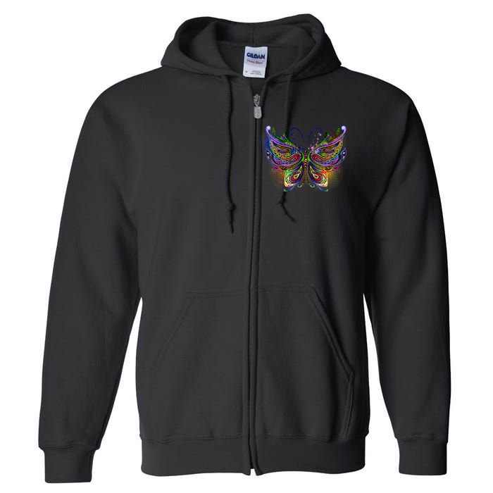 Trippy Variegated Butterfly Full Zip Hoodie