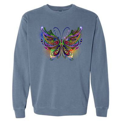 Trippy Variegated Butterfly Garment-Dyed Sweatshirt