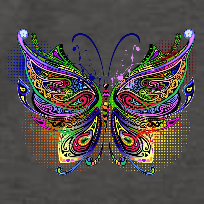 Trippy Variegated Butterfly Vector Backpack