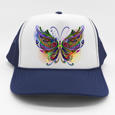 Trippy Variegated Butterfly Trucker Hat