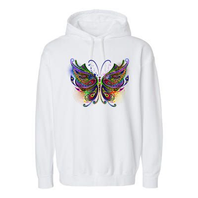 Trippy Variegated Butterfly Garment-Dyed Fleece Hoodie