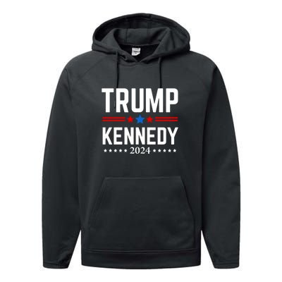 Trump Rfk Jr 2024 Trump Kennedy Performance Fleece Hoodie