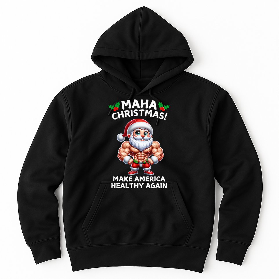 Trump Rfk Jr Christmas Santa Maha Christmas Holiday Fitness Hoodie