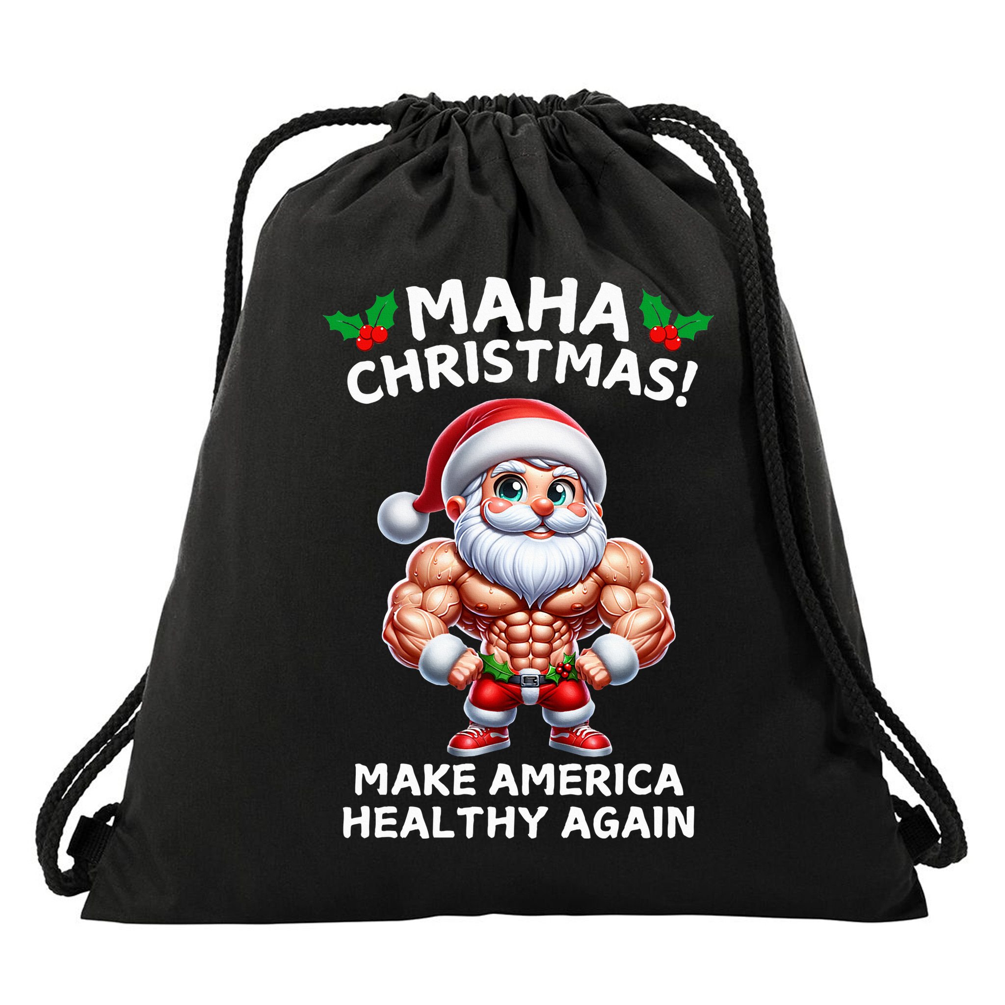 Trump Rfk Jr Christmas Santa Maha Christmas Holiday Fitness Drawstring Bag