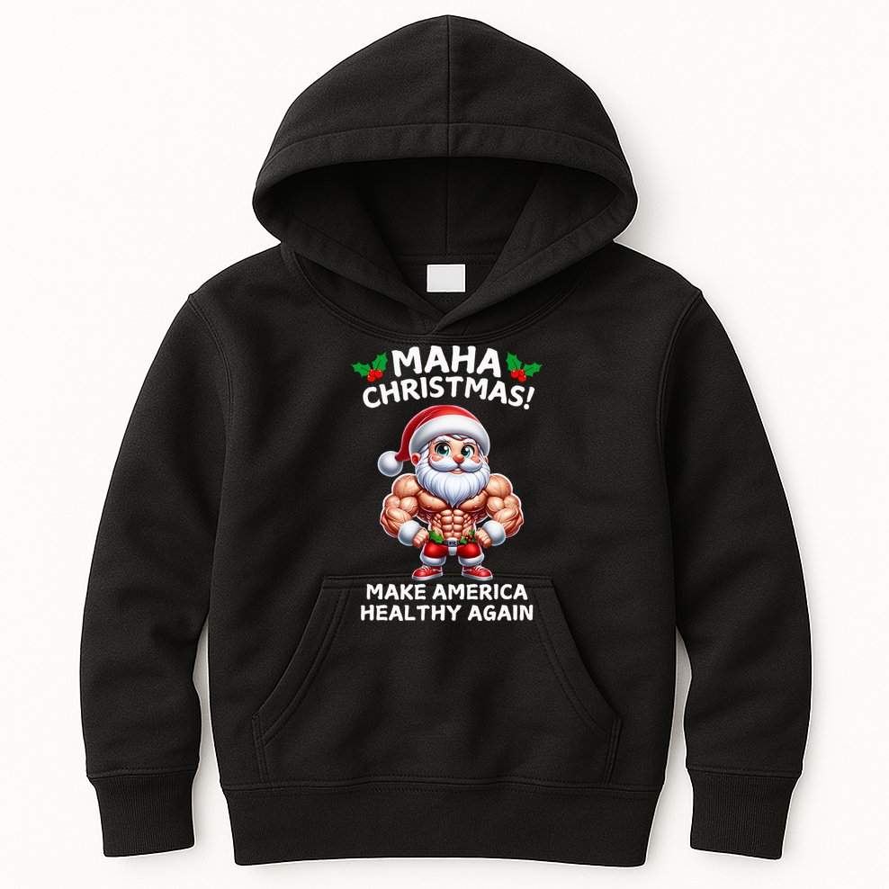 Trump Rfk Jr Christmas Santa Maha Christmas Holiday Fitness Kids Hoodie