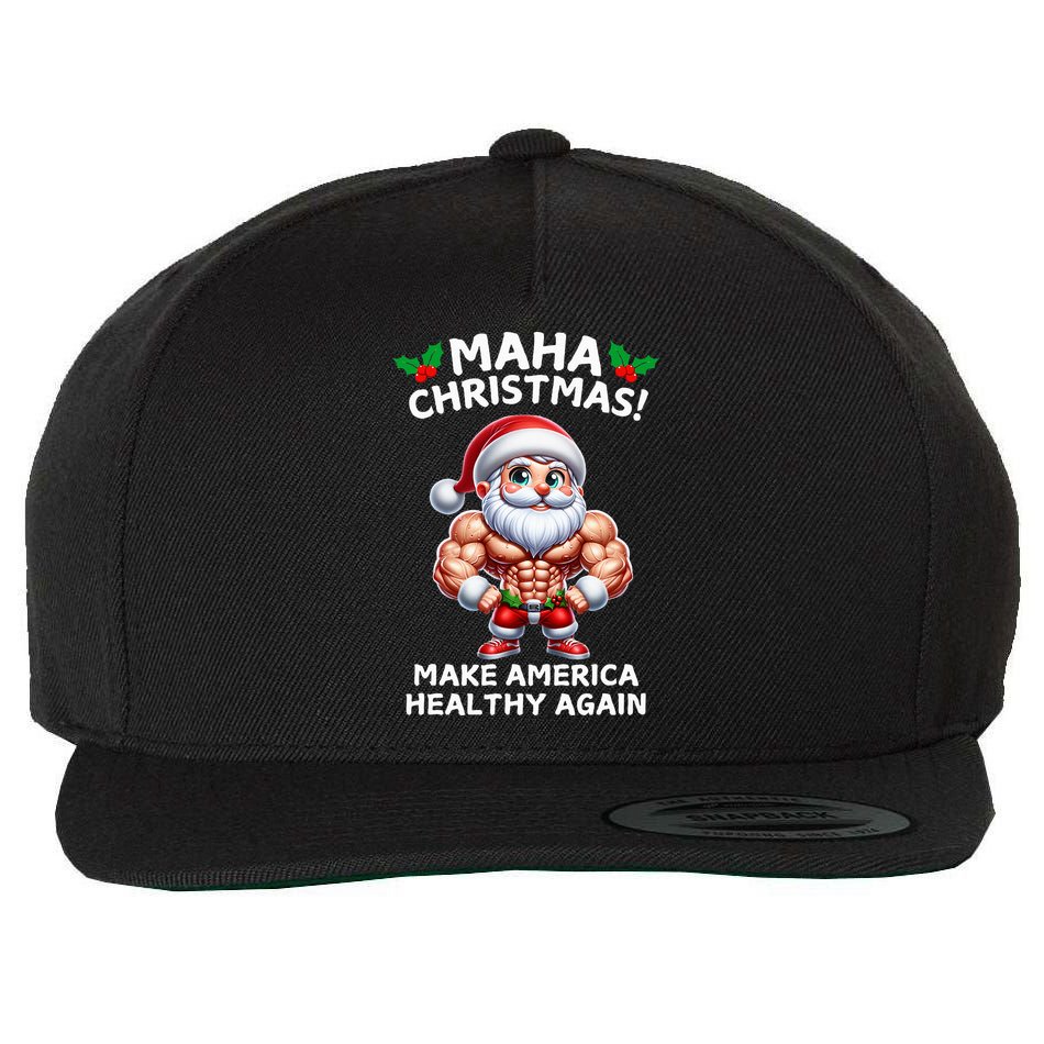 Trump Rfk Jr Christmas Santa Maha Christmas Holiday Fitness Wool Snapback Cap