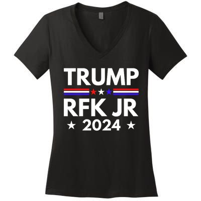 Trump Rfk Jr 2024 Trump Kennedy 2024 Women's V-Neck T-Shirt