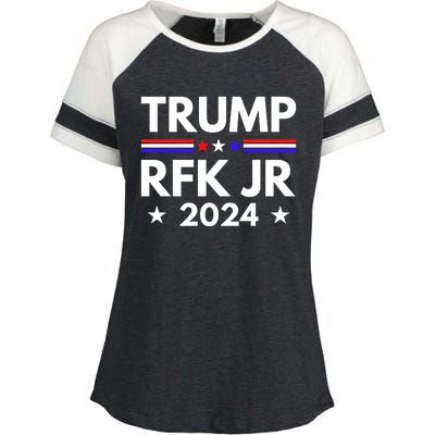 Trump Rfk Jr 2024 Trump Kennedy 2024 Enza Ladies Jersey Colorblock Tee