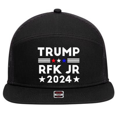 Trump RFK JR 2024 7 Panel Mesh Trucker Snapback Hat