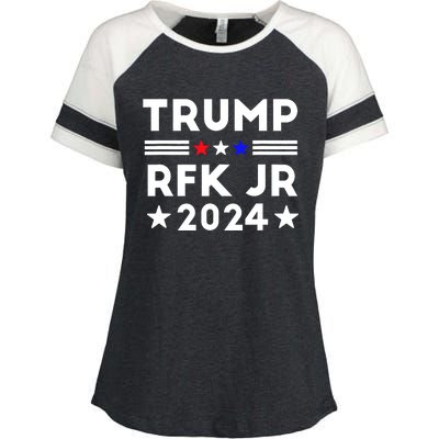 Trump RFK JR 2024 Enza Ladies Jersey Colorblock Tee