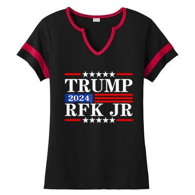 Trump Rfk Jr 2024 Trump Kennedy 2024 Ladies Halftime Notch Neck Tee