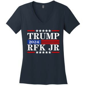 Trump Rfk Jr 2024 Trump Kennedy 2024 Women's V-Neck T-Shirt