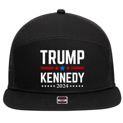 Trump Rfk Jr 2024 Trump Kennedy 7 Panel Mesh Trucker Snapback Hat