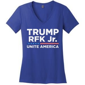 Trump Rfk Jr. Kennedy 2024 Unite America Us Election Women's V-Neck T-Shirt