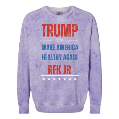 Trump Rfk Jr Make America Healthy Again 2024 President Maha Colorblast Crewneck Sweatshirt