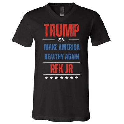 Trump Rfk Jr Make America Healthy Again 2024 President Maha V-Neck T-Shirt