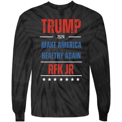 Trump Rfk Jr Make America Healthy Again 2024 President Maha Tie-Dye Long Sleeve Shirt