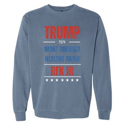 Trump Rfk Jr Make America Healthy Again 2024 President Maha Garment-Dyed Sweatshirt