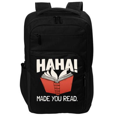 Teaching Reading Joke Bookworm Gift Impact Tech Backpack