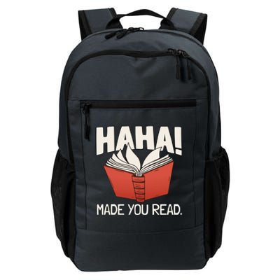 Teaching Reading Joke Bookworm Gift Daily Commute Backpack