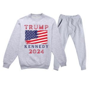 Trump Rfk Kennedy Presidential Campaign American Flag 2024 Premium Crewneck Sweatsuit Set