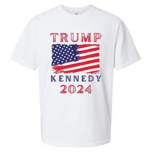 Trump Rfk Kennedy Presidential Campaign American Flag 2024 Sueded Cloud Jersey T-Shirt