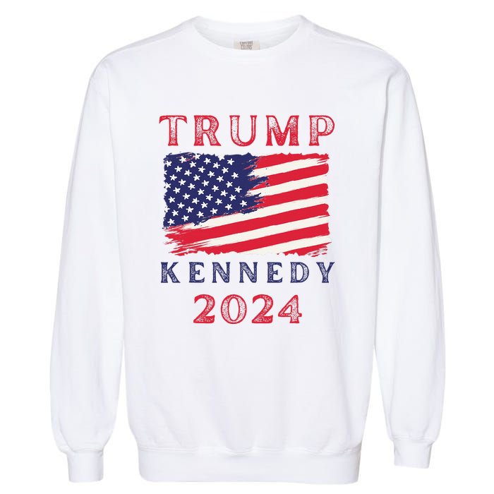 Trump Rfk Kennedy Presidential Campaign American Flag 2024 Garment-Dyed Sweatshirt