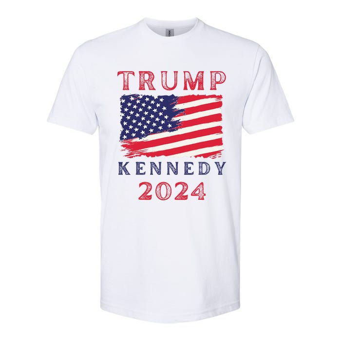 Trump Rfk Kennedy Presidential Campaign American Flag 2024 Softstyle CVC T-Shirt