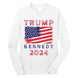 Trump Rfk Kennedy Presidential Campaign American Flag 2024 Long Sleeve Shirt