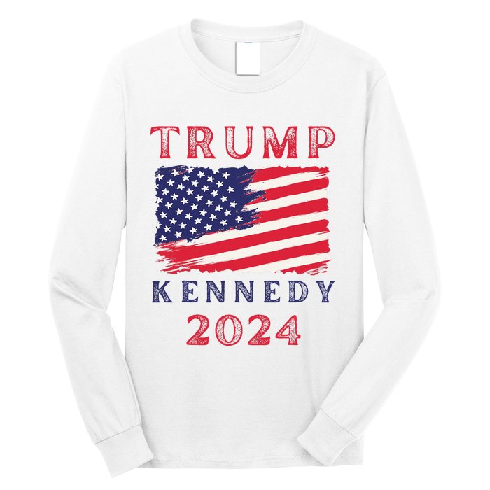 Trump Rfk Kennedy Presidential Campaign American Flag 2024 Long Sleeve Shirt