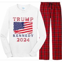 Trump Rfk Kennedy Presidential Campaign American Flag 2024 Long Sleeve Pajama Set