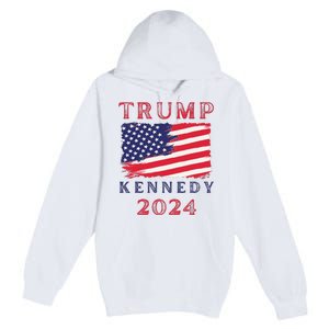 Trump Rfk Kennedy Presidential Campaign American Flag 2024 Premium Pullover Hoodie