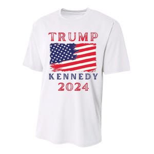 Trump Rfk Kennedy Presidential Campaign American Flag 2024 Performance Sprint T-Shirt