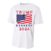 Trump Rfk Kennedy Presidential Campaign American Flag 2024 Performance Sprint T-Shirt