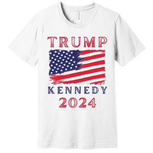 Trump Rfk Kennedy Presidential Campaign American Flag 2024 Premium T-Shirt